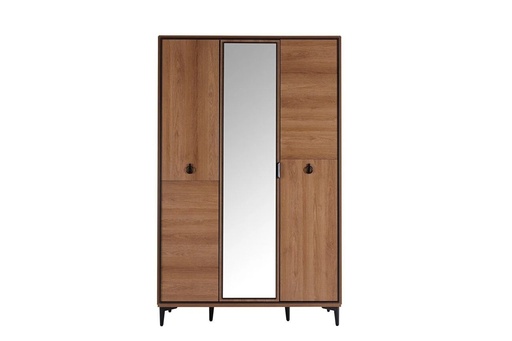 [22VSK2003LCBO] VISTA 3 KAPAKLI DOLAP LOFTY CEVİZ /MISTY ANTRASIT